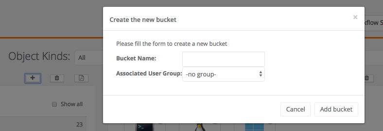 create new bucket