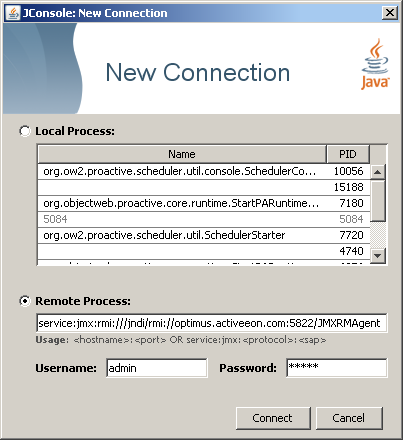 jmx jconsole connect