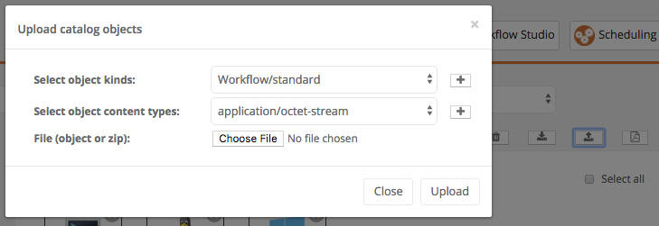 upload catalog objects