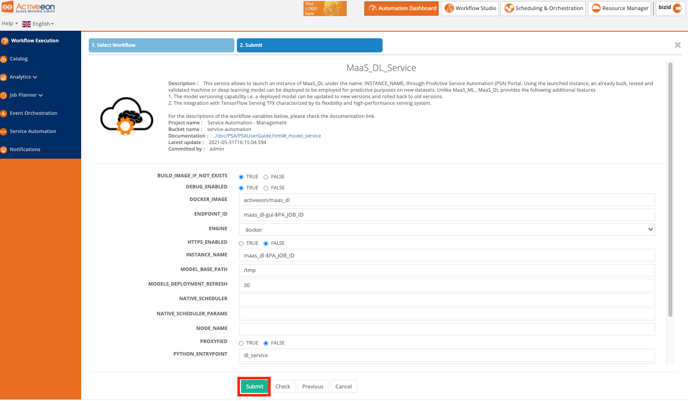 MaaS DL Submit