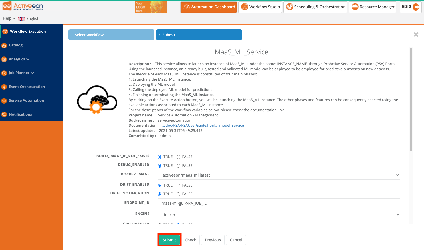MaaS ML Submit