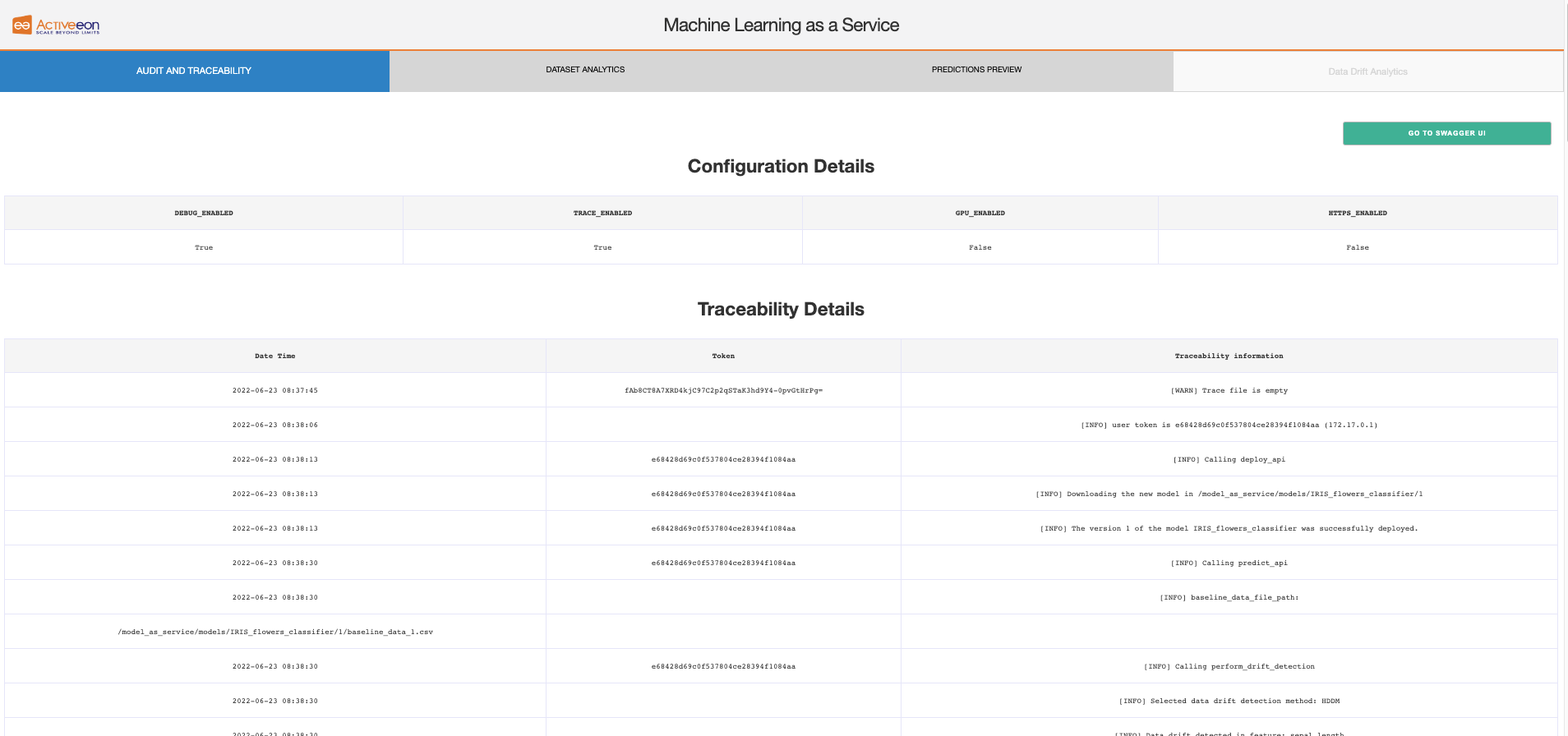 MaaS ML traceability