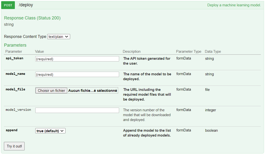 NEW MAAS DL Deploy Swagger