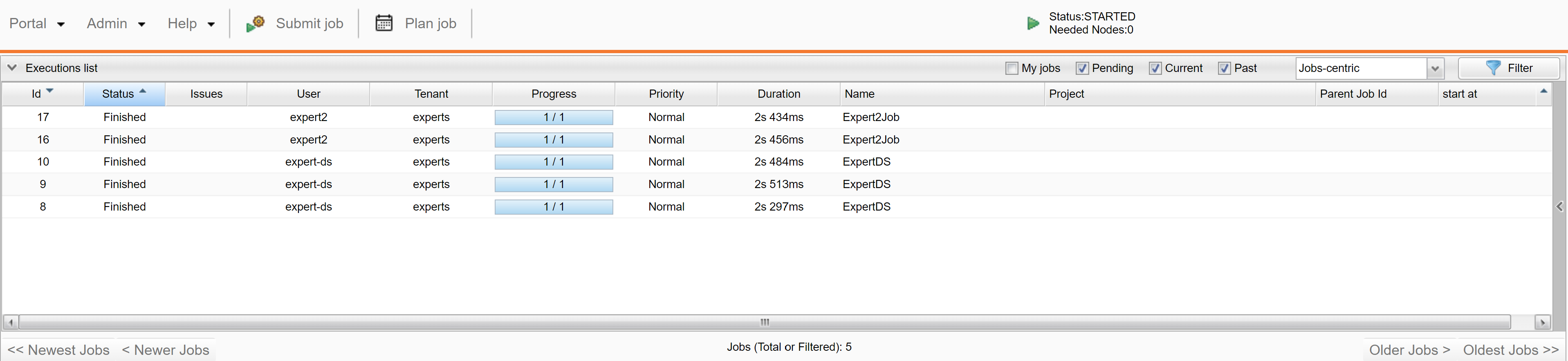 Experts Tenant View