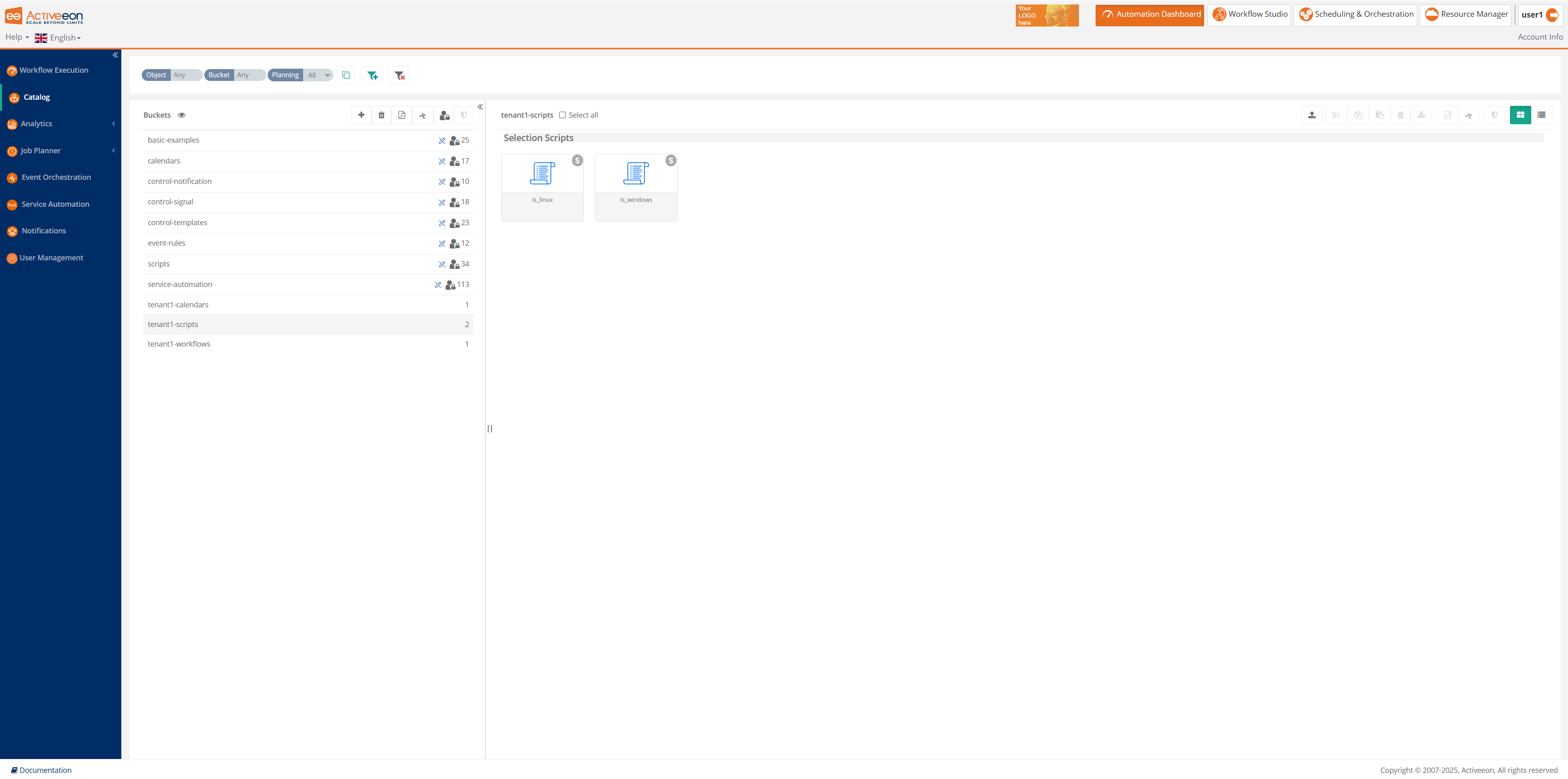 Catalog Tenant1 View