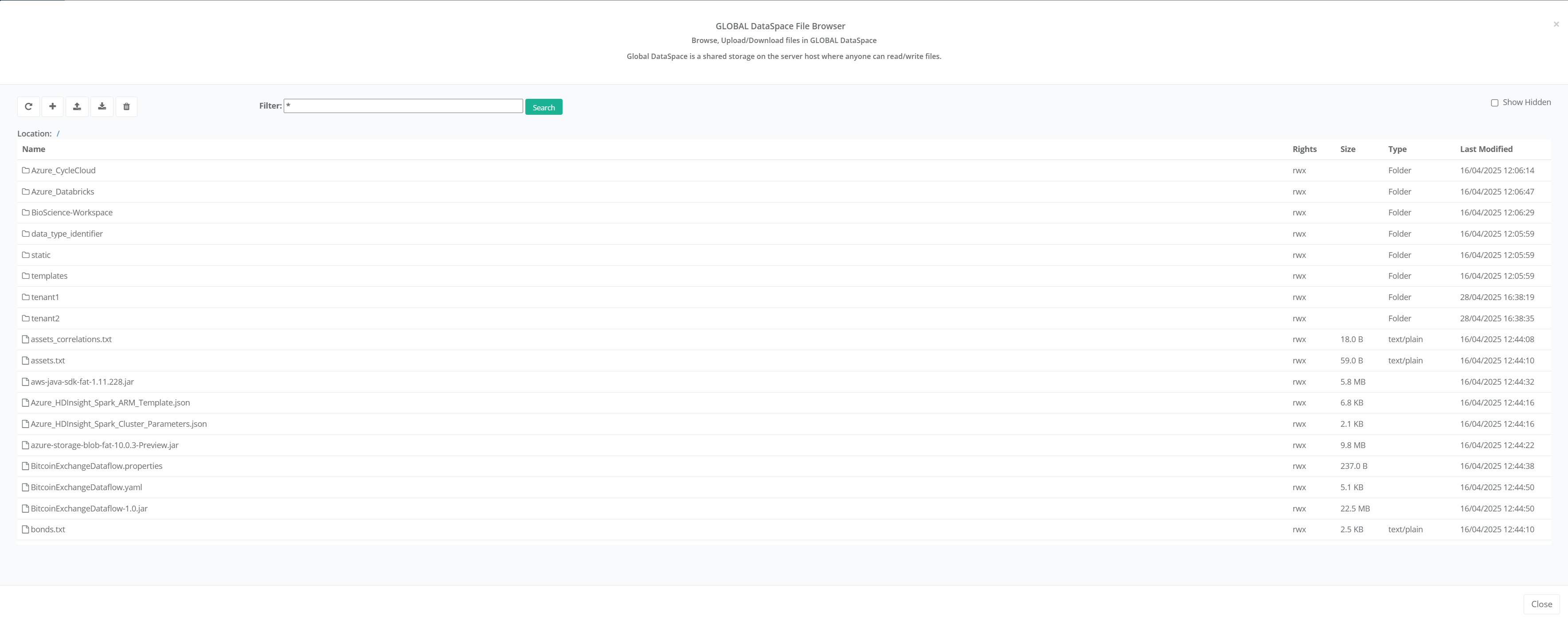 Global Space View for Global Administrator