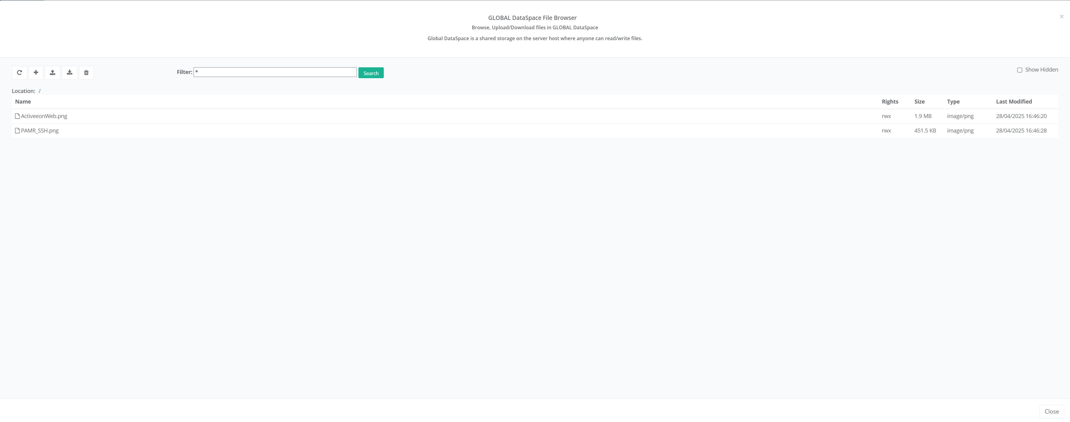 Global Space View for Tenant1 Users