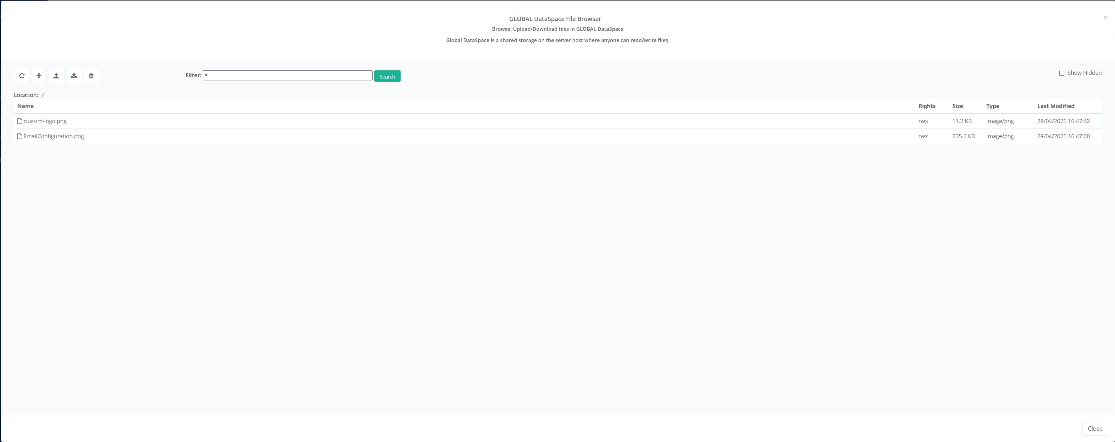Global Space View for Tenant2 Users