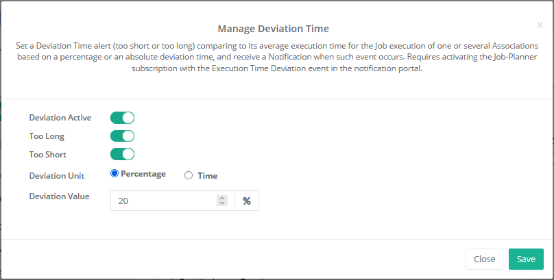 association deviation config