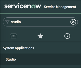 servicenow studio select